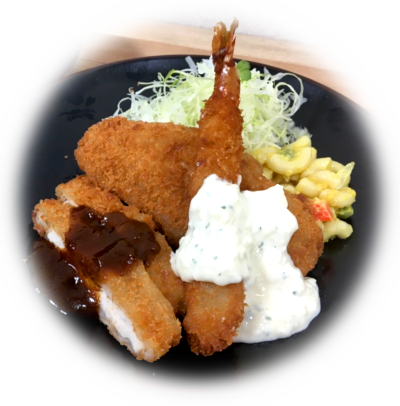 ミックスフライ定食